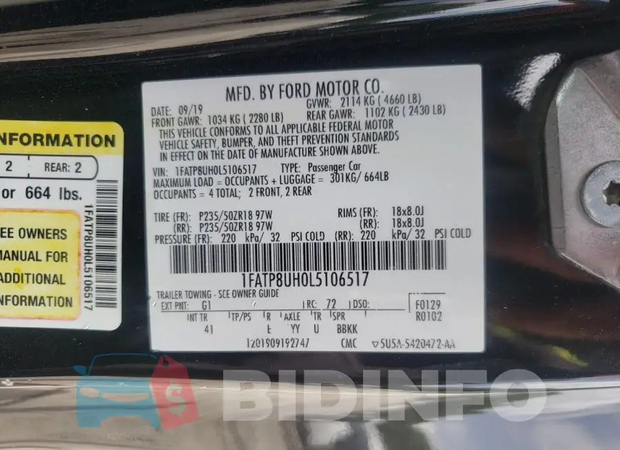 1FATP8UH0L5106517 Photo# 12