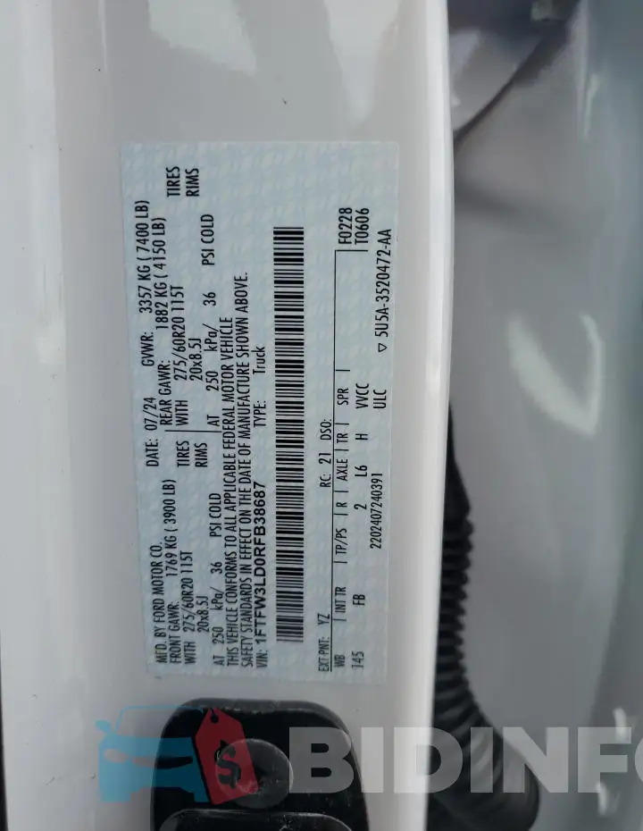 1FTFW3LD0RFB38687 Photo# 12