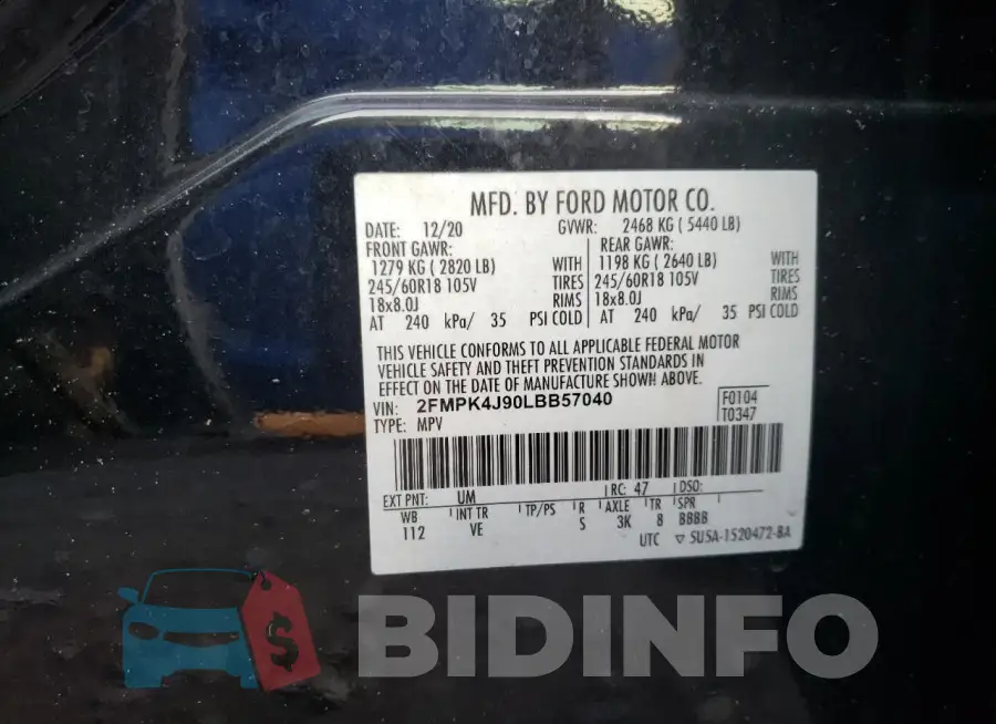 2FMPK4J90LBB57040 Photo# 13