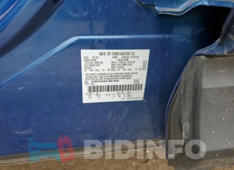 2FMPK4K95LBB18247 Photo# 12