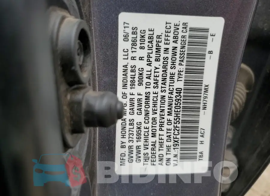 19XFC2F55HE059340 Photo# 12
