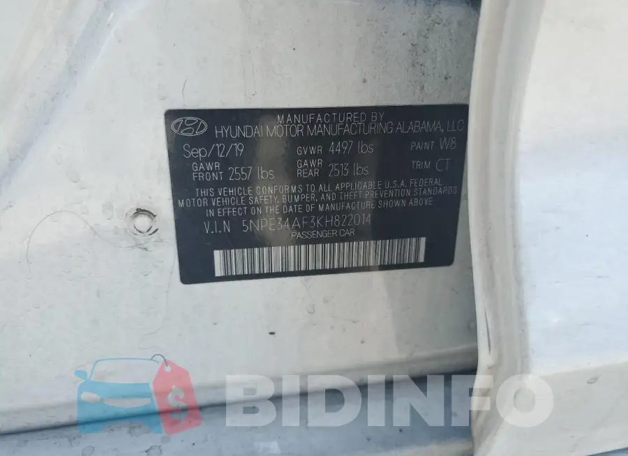 5NPE34AF3KH822014 Photo# 12