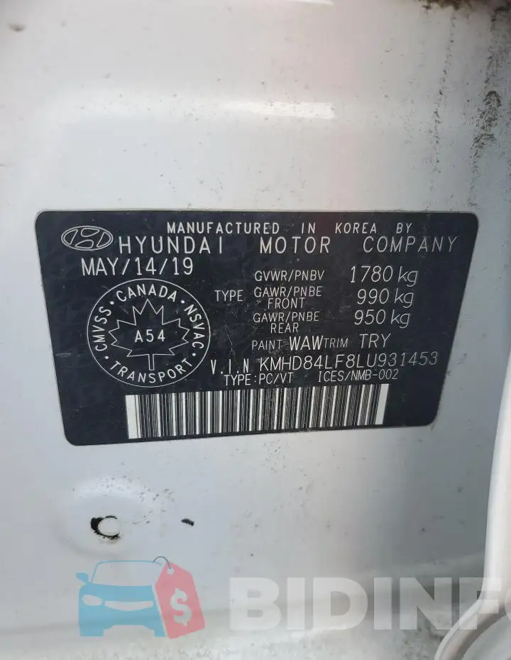 KMHD84LF8LU931453 Photo# 13