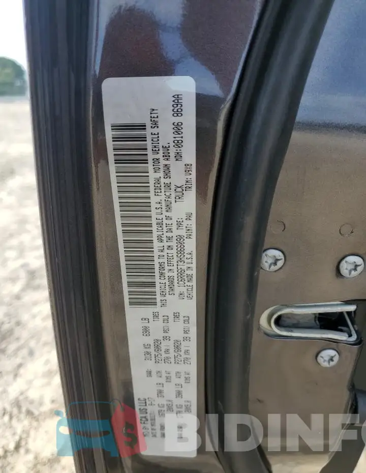 1C6RR6FT3HS866090 Photo# 12