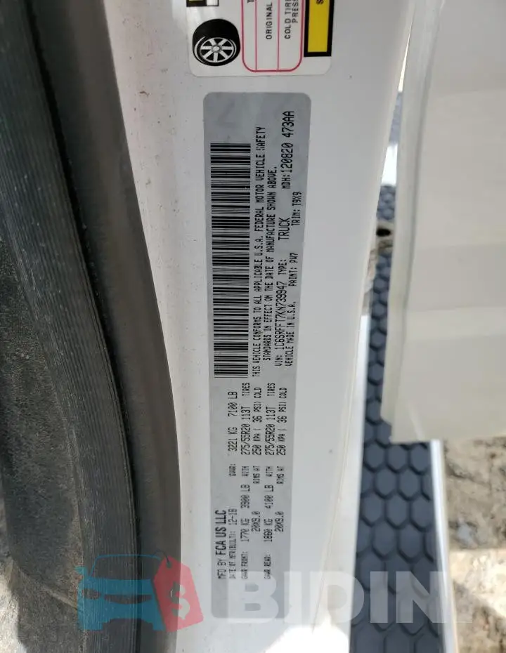 1C6SRFFT7KN739947 Photo# 12
