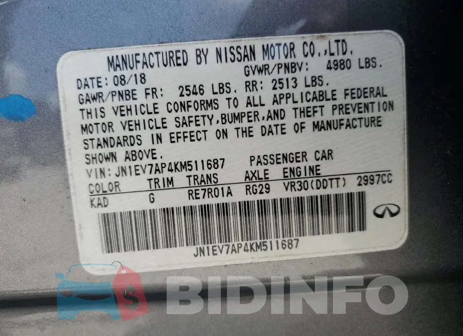 JN1EV7AP4KM511687 Photo# 12