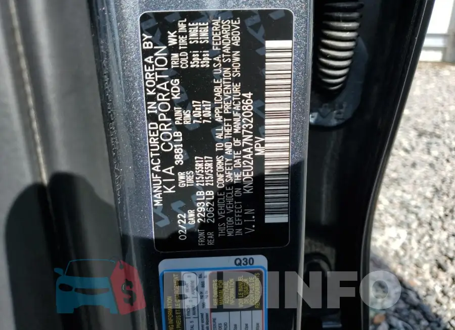 KNDEU2AA7N7320864 Photo# 14