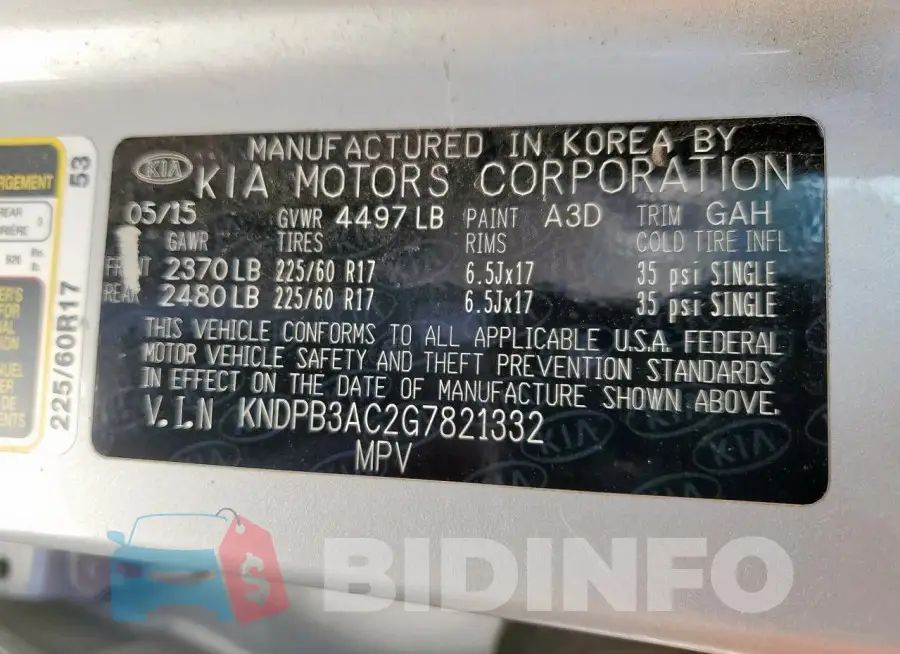 KNDPB3AC2G7821332 Photo# 12