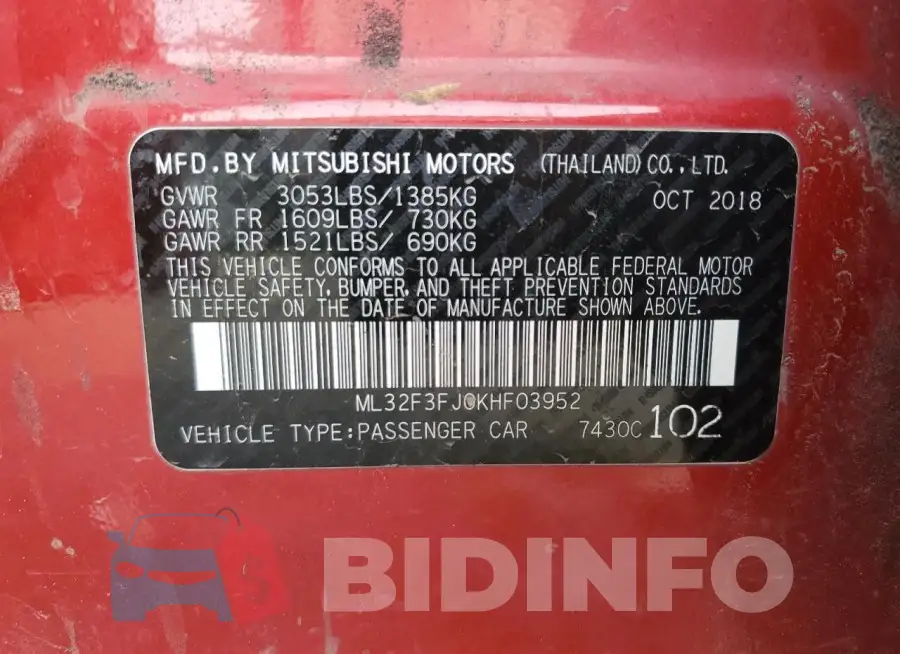 ML32F3FJ0KHF03952 Photo# 13