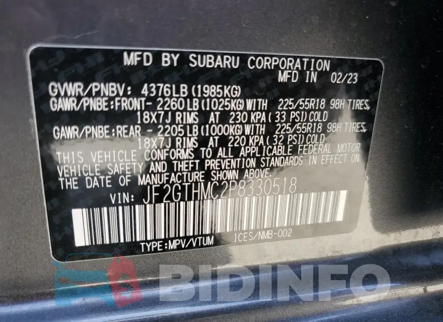 JF2GTHMC2P8330518 Photo# 12