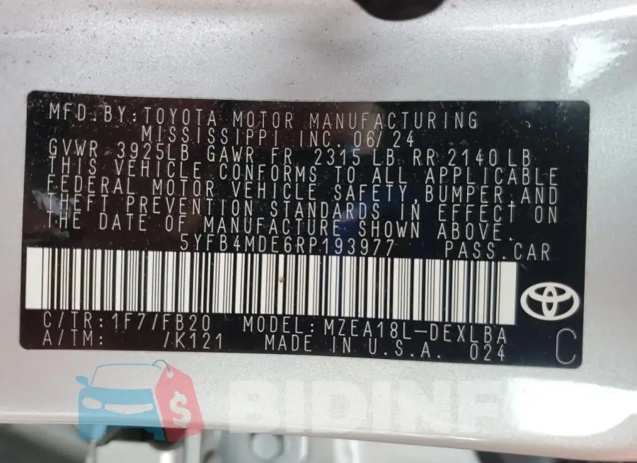 5YFB4MDE6RP193977 Photo# 12