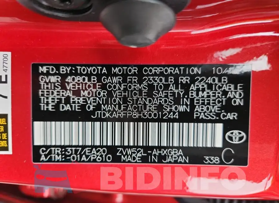 JTDKARFP8H3001244 Photo# 13