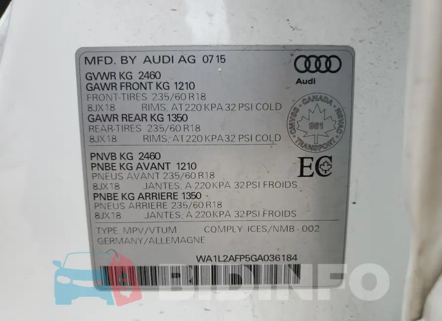 WA1L2AFP5GA036184 Photo# 13