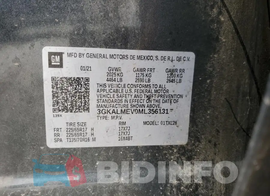 3GKALMEV0ML356131 Photo# 14