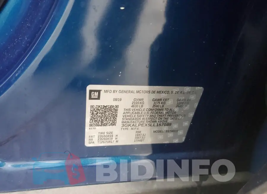 3GKALPEX5LL157089 Photo# 14