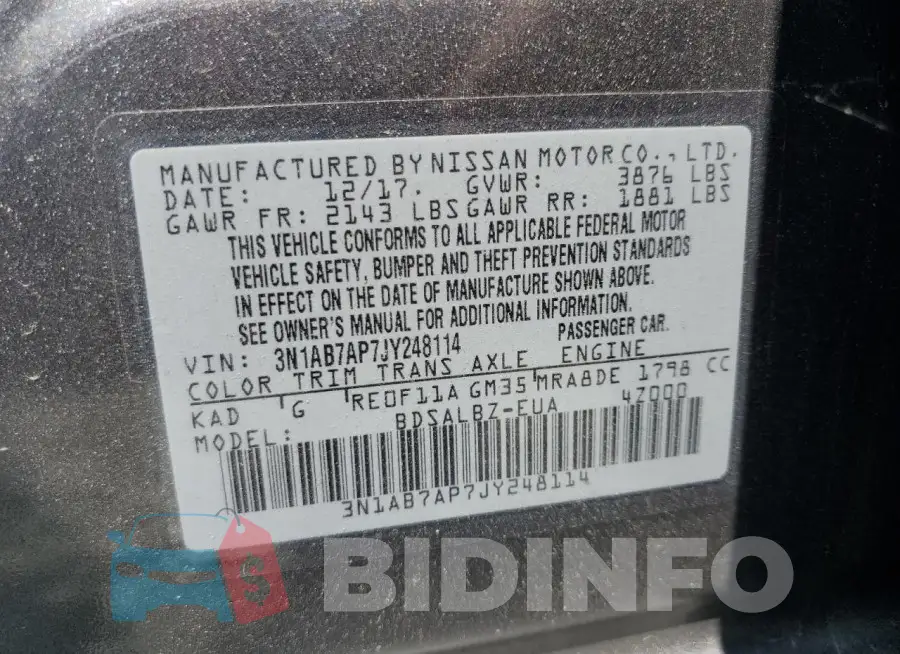 3N1AB7AP7JY248114 Photo# 12