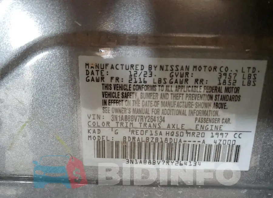 3N1AB8BV7RY264134 Photo# 12