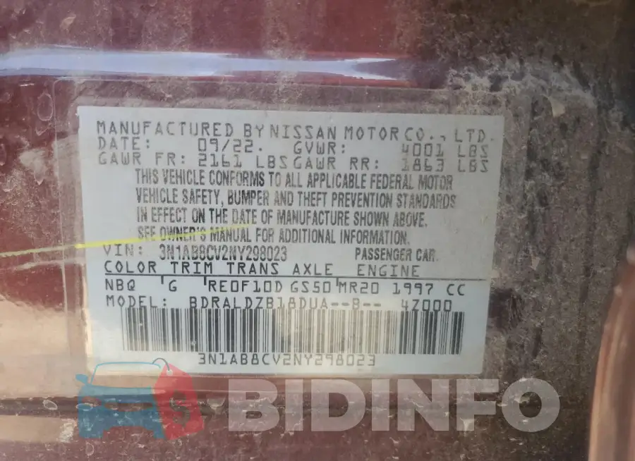 3N1AB8CV2NY298023 Photo# 12