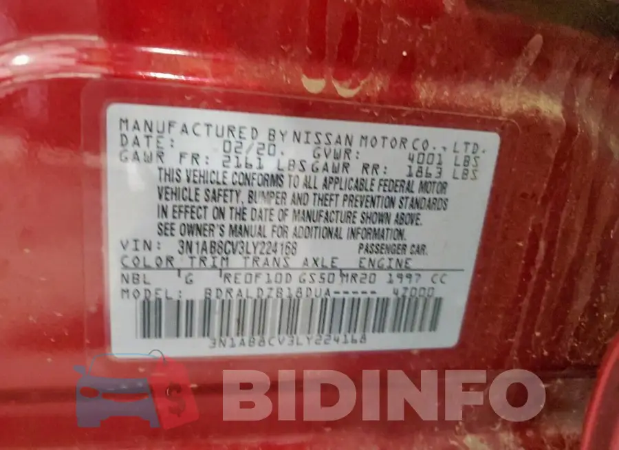 3N1AB8CV3LY224168 Photo# 12