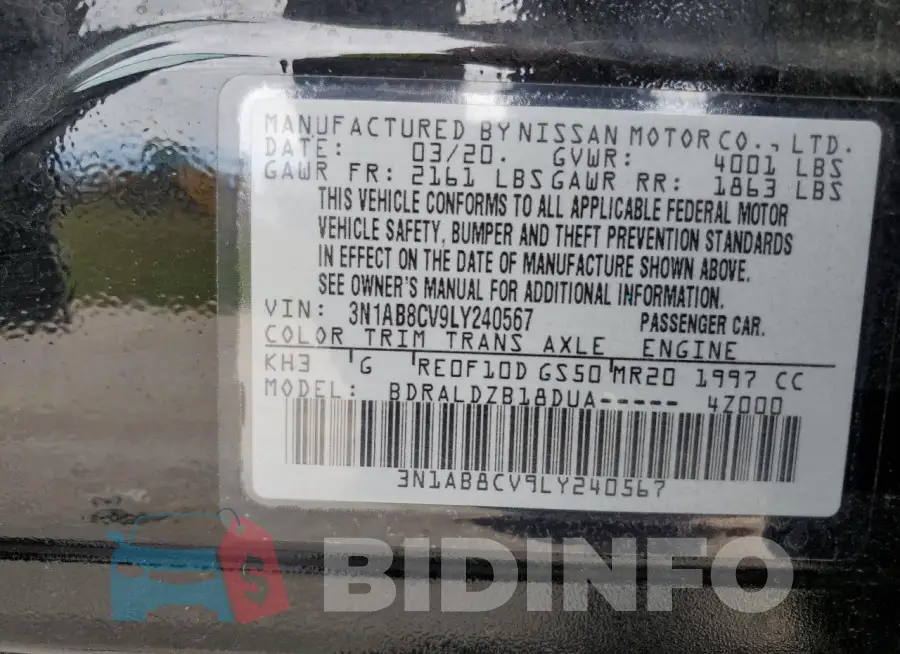 3N1AB8CV9LY240567 Photo# 12