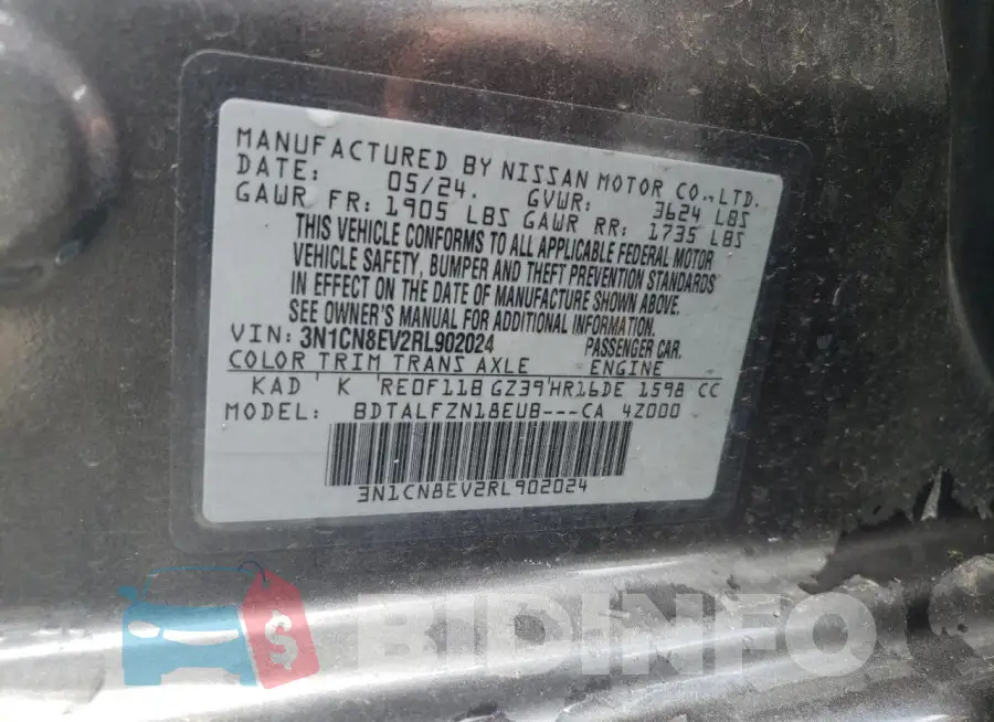 3N1CN8EV2RL902024 Photo# 12