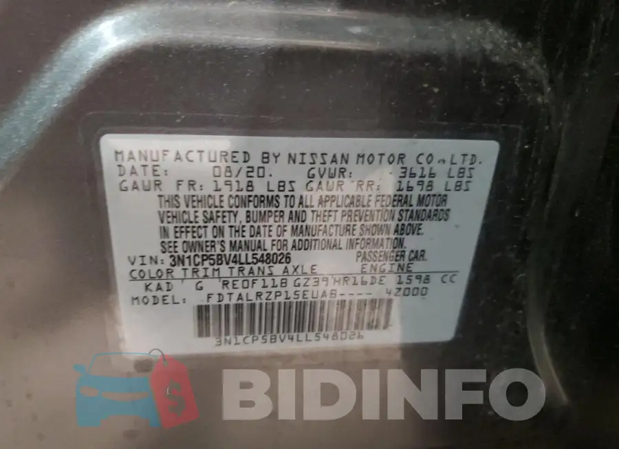3N1CP5BV4LL548026 Photo# 12