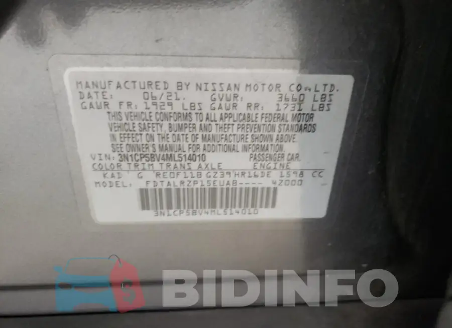 3N1CP5BV4ML514010 Photo# 12