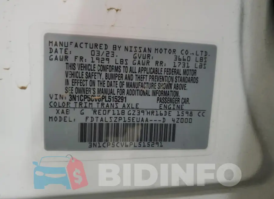 3N1CP5CV6PL515291 Photo# 13