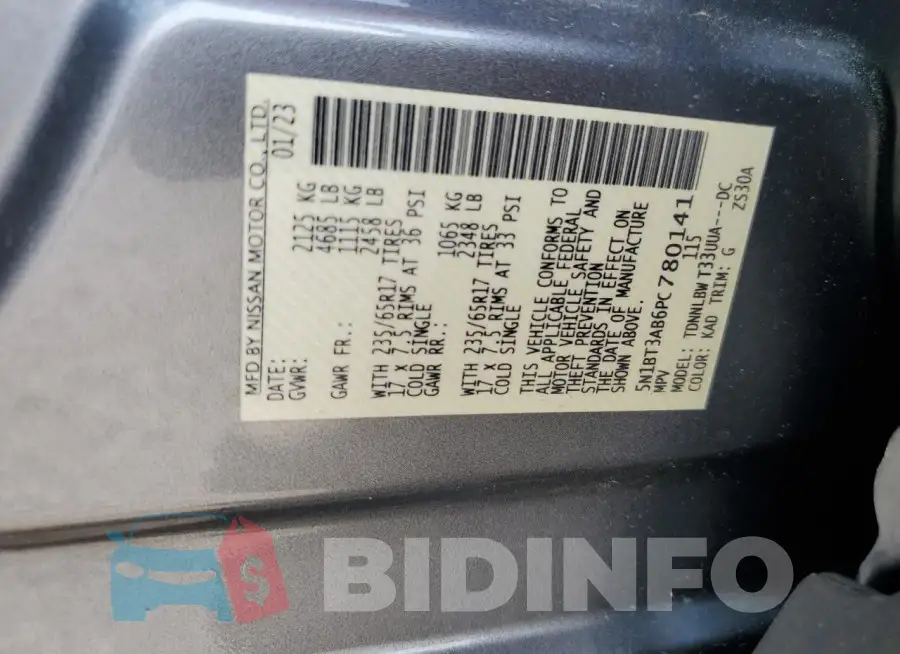 5N1BT3AB6PC780141 Photo# 13