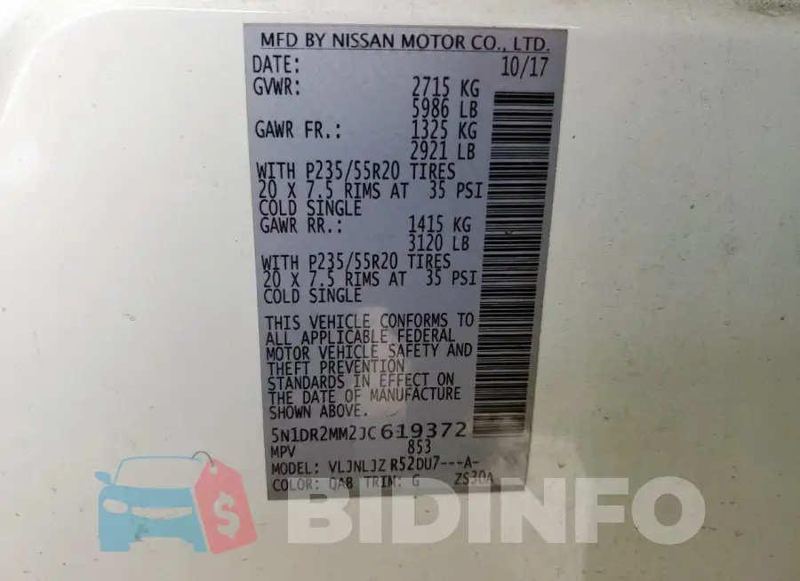 5N1DR2MM2JC619372 Photo# 14