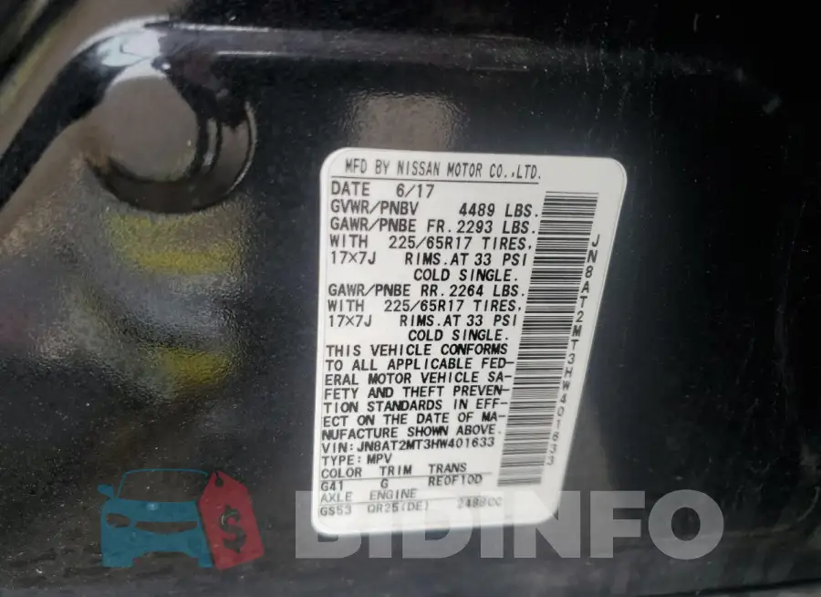 JN8AT2MT3HW401633 Photo# 13