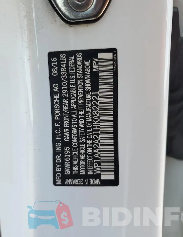 WP1AA2A21HKA82221 Photo# 13