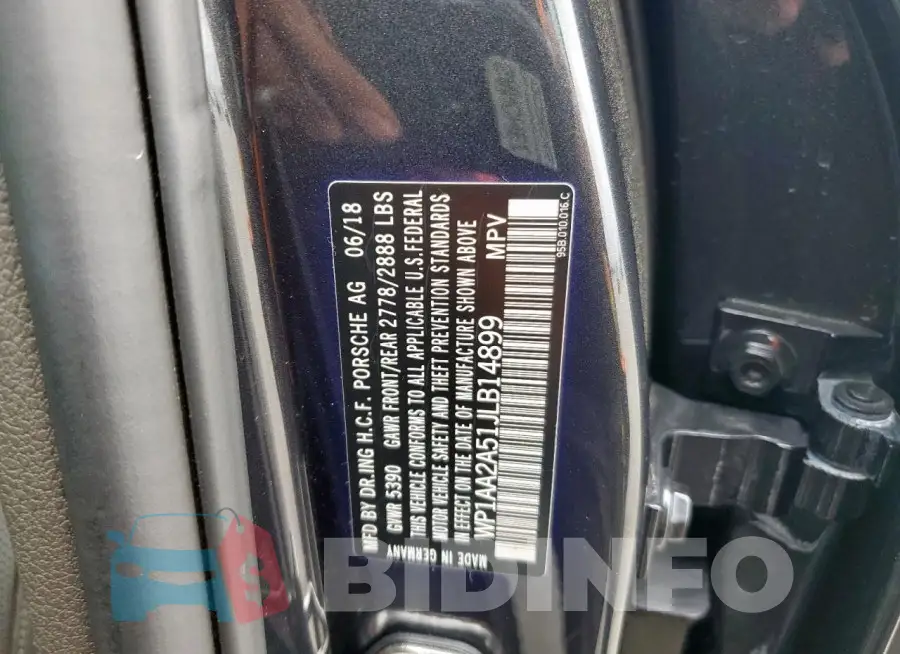 WP1AA2A51JLB14899 Photo# 12