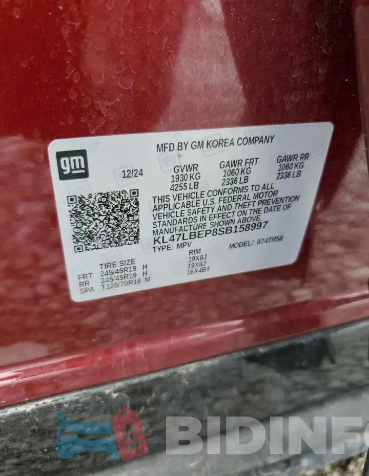 KL47LBEP8SB158997 Photo# 12