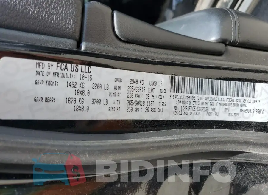 1C4RJFAG5HC682838 Photo# 12