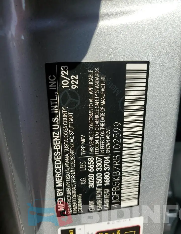 4JGFB5KB7RB102599 Photo# 13