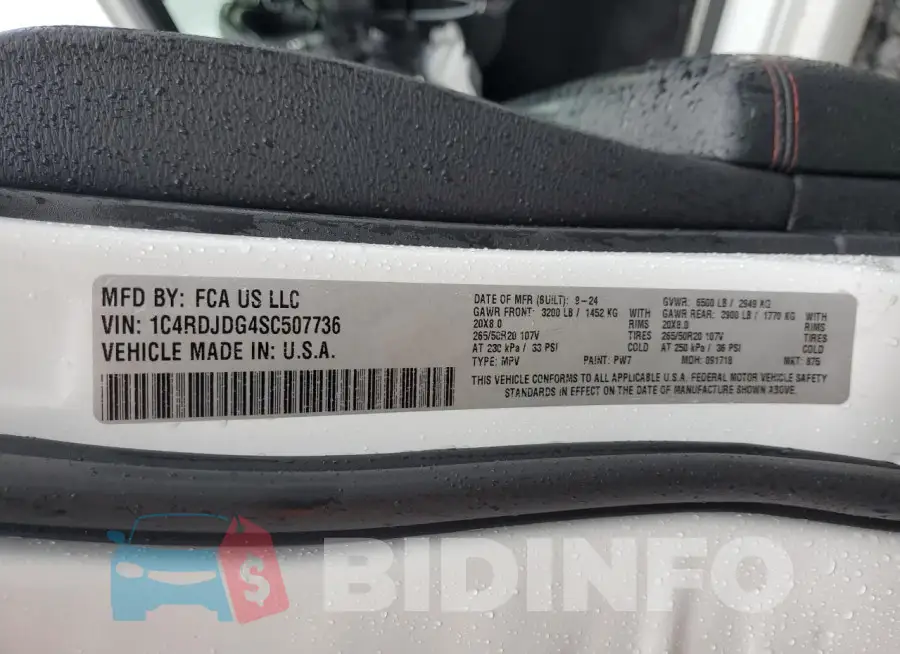 1C4RDJDG4SC507736 Photo# 14