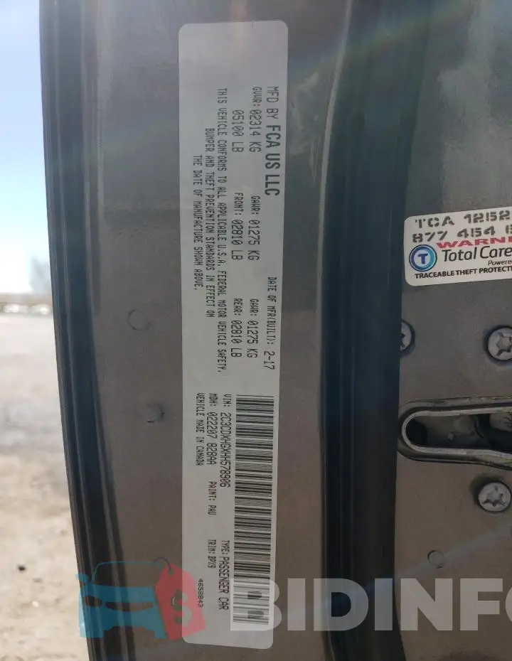 2C3CDXHGXHH578906 Photo# 12