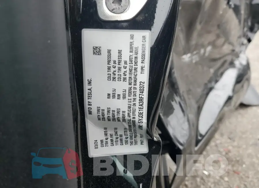 5YJ3E1EA3RF740372 Photo# 13