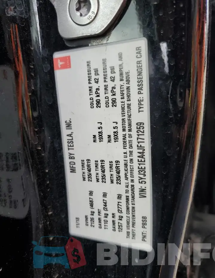 5YJ3E1EA4JF171259 Photo# 12