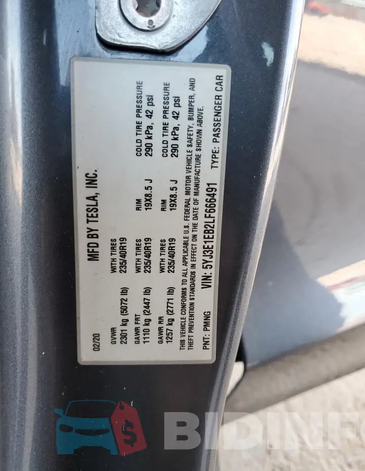5YJ3E1EB2LF666491 Photo# 12