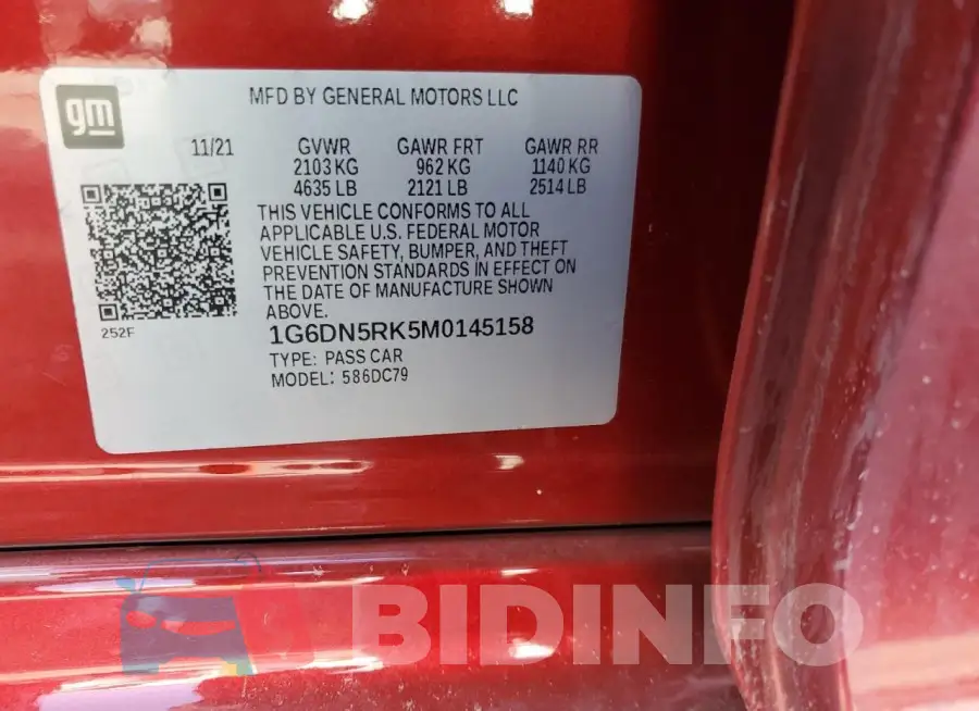 1G6DN5RK5M0145158 Photo# 12
