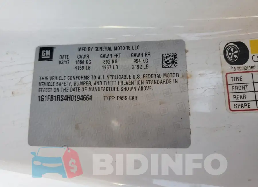 1G1FB1RS4H0194664 Photo# 12