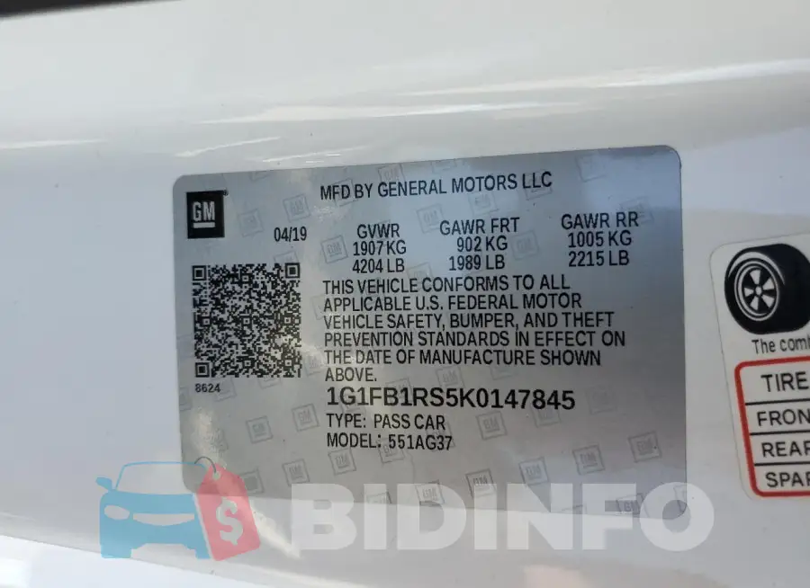 1G1FB1RS5K0147845 Photo# 12
