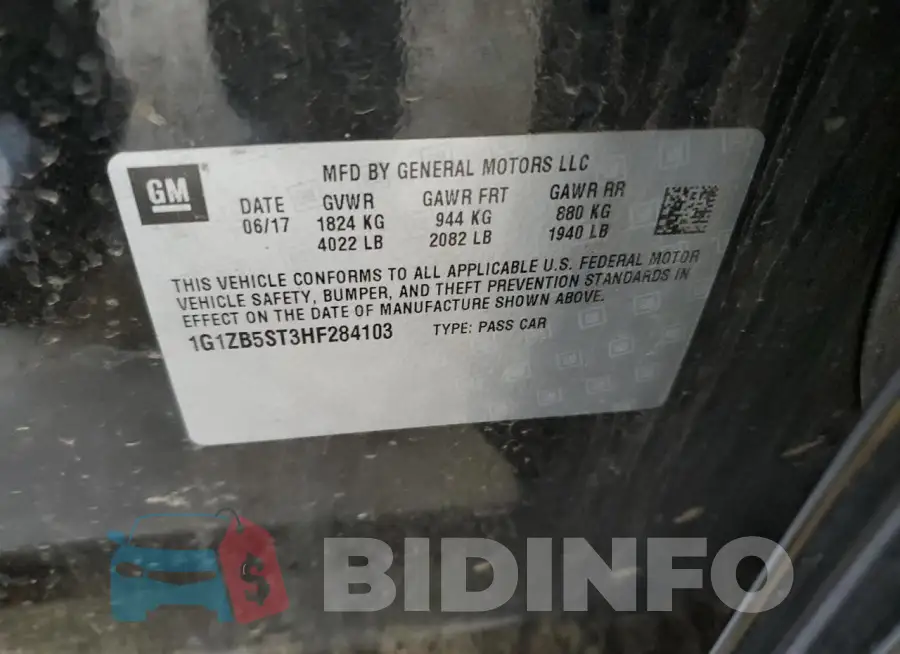 1G1ZB5ST3HF284103 Photo# 12
