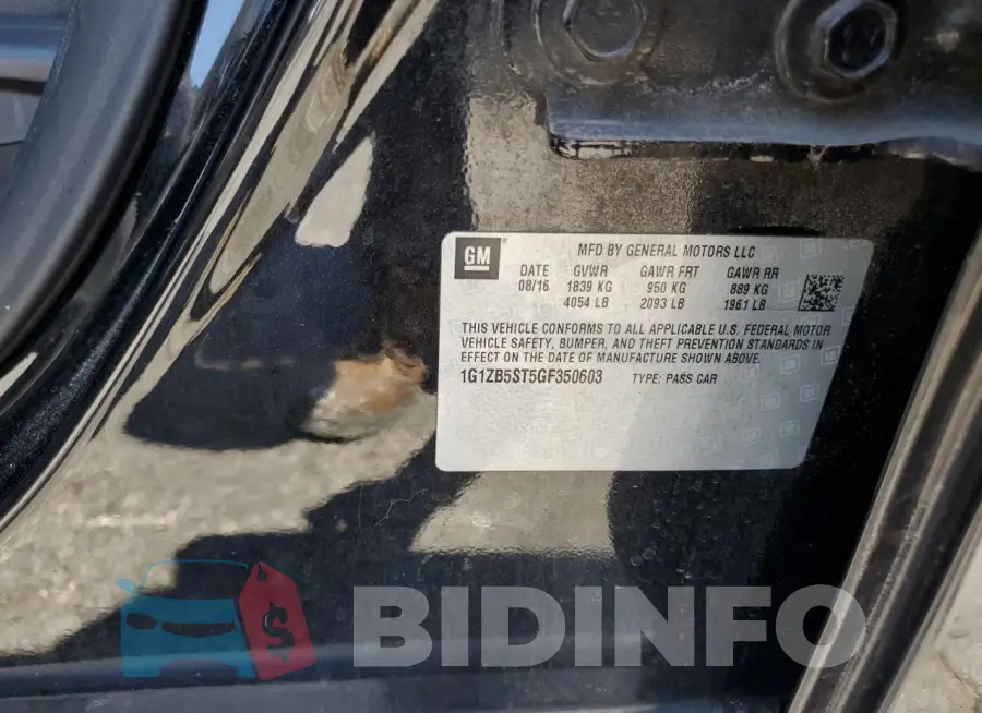 1G1ZB5ST5GF350603 Photo# 13