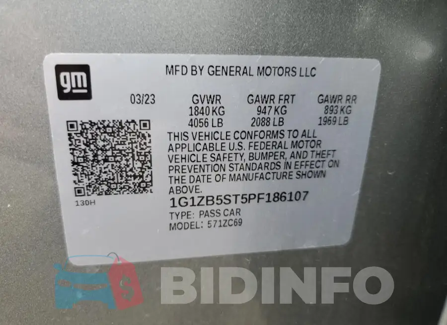 1G1ZB5ST5PF186107 Photo# 12