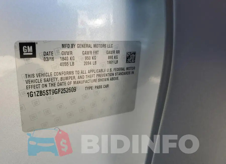 1G1ZB5ST9GF252609 Photo# 13