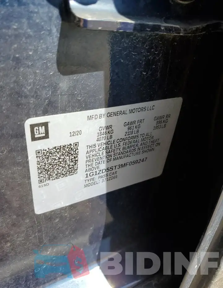 1G1ZD5ST3MF059247 Photo# 12