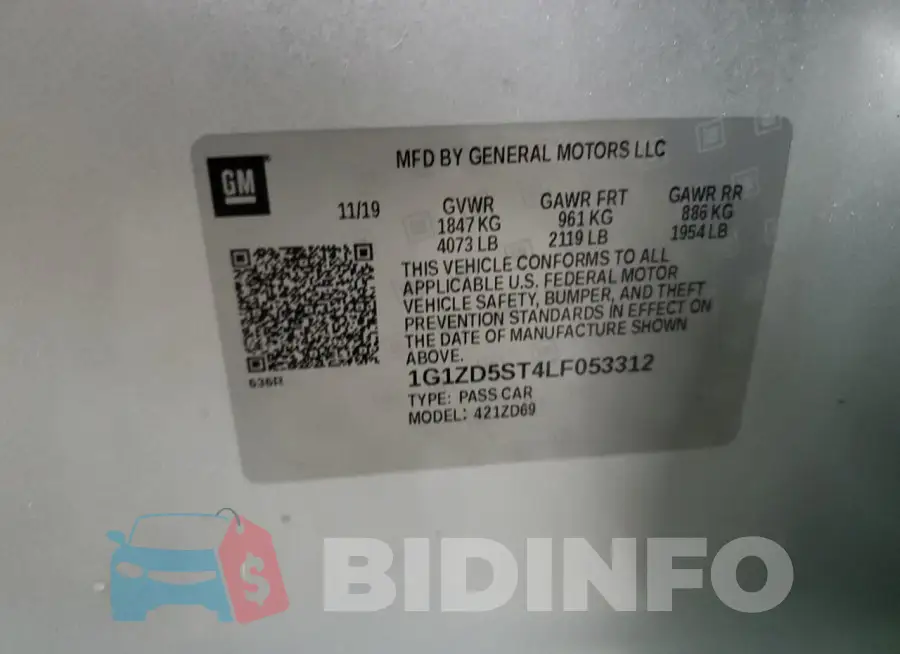 1G1ZD5ST4LF053312 Photo# 13